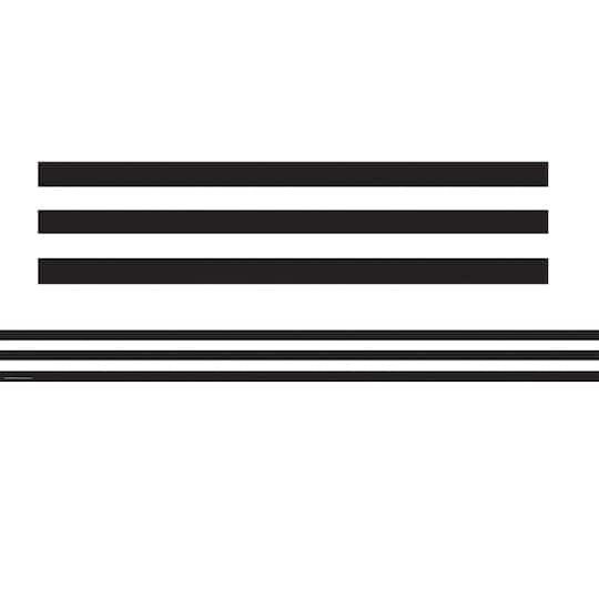 Teacher Created Resources Black & White Stripes Straight Border Trims, 210ft.